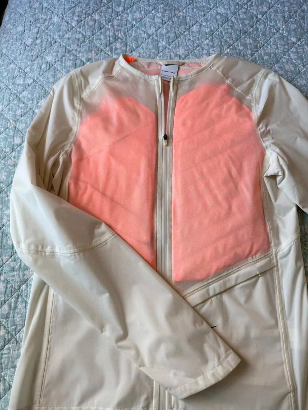 Nike Women’s Cream & Coral Lightweight Zip Utility Jacket